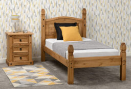 Seconique Corona 3Ft Single Bed Low Foot End In Distressed Waxed Pine - thumbnail 2