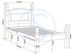 Seconique Corona 3Ft Single Bed Low Foot End In Distressed Waxed Pine - thumbnail 3