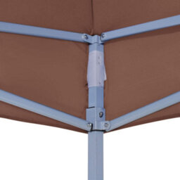 Walplus Party Tent Garden Gazebo Canopy Roof 4X3 M Brown 270 G/mâ² - thumbnail 5