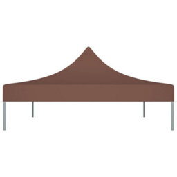 Walplus Party Tent Garden Gazebo Canopy Roof 4X3 M Brown 270 G/mâ² - thumbnail 4