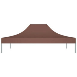 Walplus Party Tent Garden Gazebo Canopy Roof 4X3 M Brown 270 G/mâ² - thumbnail 3