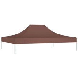 Walplus Party Tent Garden Gazebo Canopy Roof 4X3 M Brown 270 G/mâ² - thumbnail 2