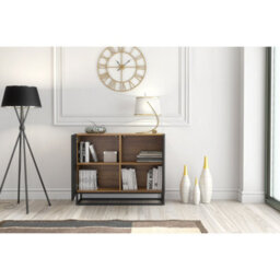 Sideboard Ripple 100Cm - Oak & Black Fluted Doors - thumbnail 6