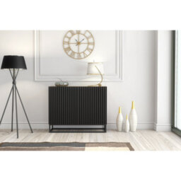 Sideboard Ripple 100Cm - Oak & Black Fluted Doors - thumbnail 5