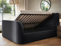 Flair Fallon Tv Side Lift Ottoman Bed Charcoal Velvet Super King - thumbnail 3