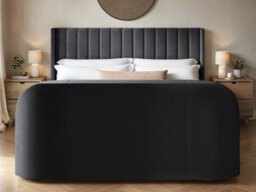 Flair Fallon Tv Side Lift Ottoman Bed Charcoal Velvet Super King - thumbnail 4