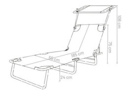 Vcm Sun Lounger Deckchair Garden Couch - thumbnail 5