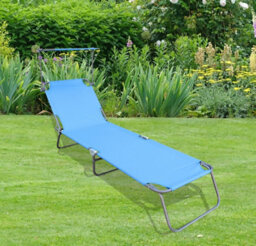 Vcm Sun Lounger Deckchair Garden Couch - thumbnail 4