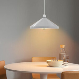 33.5Cm Painted White Metal Cone Lampshade Easy Fit With 4Cm Top Hole - thumbnail 5