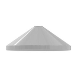 33.5Cm Painted White Metal Cone Lampshade Easy Fit With 4Cm Top Hole - thumbnail 3