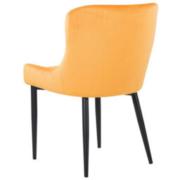 Beliani Set Of 2 Dining Chairs Solano Velvet Yellow - thumbnail 6