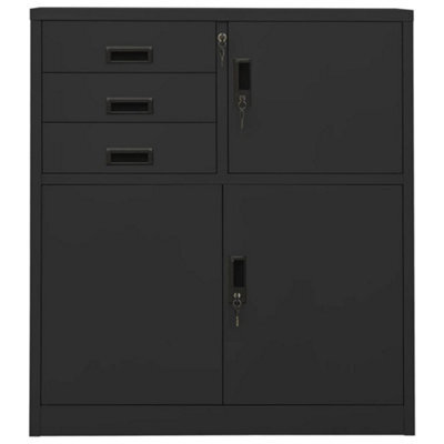 Berkfield Durable Office Cabinet Anthracite 90X40X102 Cm Steel - image 1