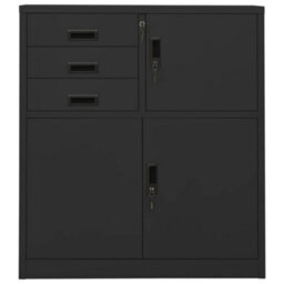 Berkfield Durable Office Cabinet Anthracite 90X40X102 Cm Steel