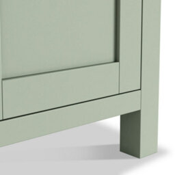 Farro Sage Mini Cupboard With Washed Oak Top - Fully Assembled - By Roseland Furniture - thumbnail 7