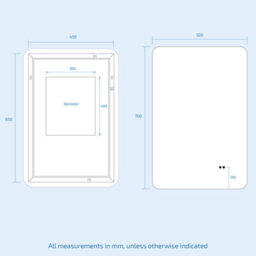 Nes Home Motion Sensor Bathroom Led Mirror Shaver Socket Demister 500 X 700mm - thumbnail 5