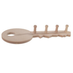Woodeedoo Wall Mounted Wooden Key Hooks Key Shaped Key Holder Entryway Pegboard Organiser Plain Birch 25.5 X 10 Cm - thumbnail 7