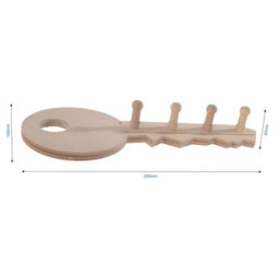 Woodeedoo Wall Mounted Wooden Key Hooks Key Shaped Key Holder Entryway Pegboard Organiser Plain Birch 25.5 X 10 Cm - thumbnail 8