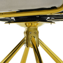 Abrihome Set Of 6, Velvet Dining Chair, Armchair, Leisure Swivel Chair With Four Metal Support Legs, Beige - thumbnail 2