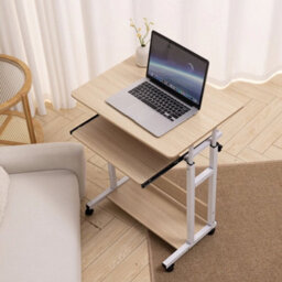 Wood Color Mobile Computer Desk Home Office Pc Laptop Table Work Study Gaming Workstation - thumbnail 5