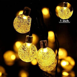 59Ft 100 Led Solar Ball String Lights Warm White Outdoor Garden Party - thumbnail 4