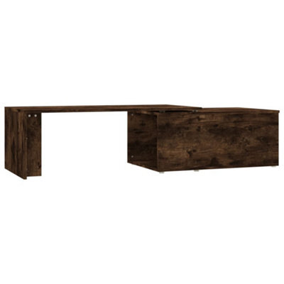 Berkfield Modern Coffee Table Smoked Oak 150X50X35 Cm Engineered Wood - image 1