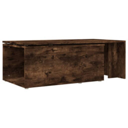 Berkfield Modern Coffee Table Smoked Oak 150X50X35 Cm Engineered Wood - thumbnail 6