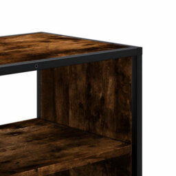 Berkfield Tv Cabinet Smoked Oak 100X31X39.5 Cm Engineered Wood And Metal - thumbnail 8