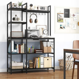 Gainoom Black Bakers Rack 5-Tier Coffee Bar Table 159 Cm Large Microwave Stand - thumbnail 6