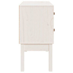 Berkfield Console Cabinet White 90X40X78 Cm Solid Wood Pine - thumbnail 5