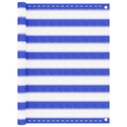 Berkfield Balcony Screen Blue And White 90X400 Cm Hdpe - thumbnail 1