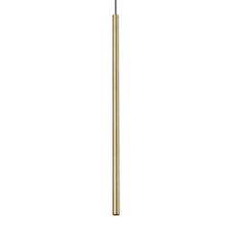 Luminosa Ultrathin Round 100cm Tall LED Slim Pendant Ceiling Light Satin Brass 3000K