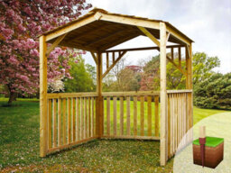 Edecks Atlas Deluxe Garden Gazebo - Pressure Treated Outdoor Timber Diy Kit - 1990mm X 1990mm With Bolt Down Anchors 2.07M - thumbnail 3