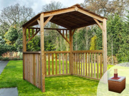 Edecks Atlas Deluxe Garden Gazebo - Pressure Treated Outdoor Timber Diy Kit - 1990mm X 1990mm With Bolt Down Anchors 2.07M - thumbnail 2