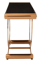 Premier Housewares Interiors By Premier Contemporary Design Rose Gold Console Table, Versatile Hallway Table, Easily Maintained Modern Console Table - thumbnail 3