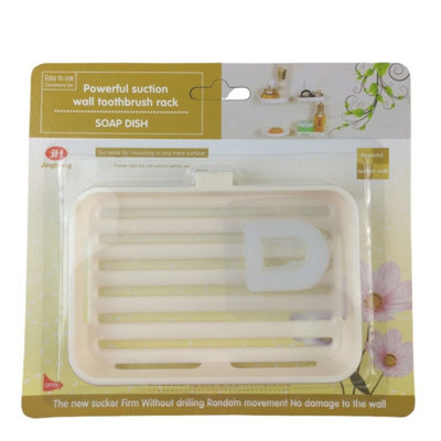 Maestro craft Soap Dish Holder Water Draining Soap Wall Holder Plastic Soap Section 13X9Cm