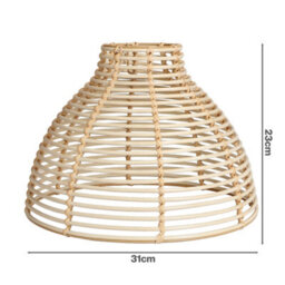 Emitto Ceiling Light Shade Wicker Basket Plastic Lampshade Pendant  2Pcs - thumbnail 4