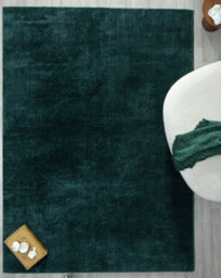 Comfy Washable Low Pile Living Room Area Rug - Anti-Slip Felt Backing Emerald 200Cm X 280Cm - thumbnail 6