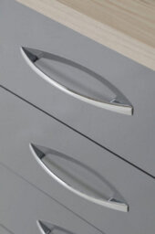 Seconique Nevada 4 Drawer Dressing Table Set Grey Stool And Mirror - thumbnail 4