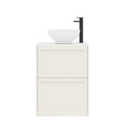 Royal Bathrooms Royal Bathroom Elmore 600mm Classic White Freestanding Bathroom Vanity Unit 2 Drawer Plain White Worktop With Breeze Basin - thumbnail 7