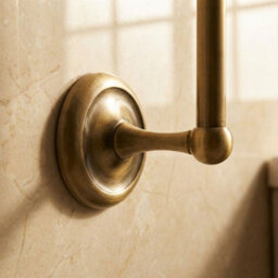 Bisk Retro Bathroom Antique Brass Vertical Mounted Toilet Paper Rack Wc Roll Holder - thumbnail 3