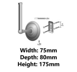Bisk Retro Bathroom Antique Brass Vertical Mounted Toilet Paper Rack Wc Roll Holder - thumbnail 2