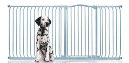 Bettacare Extra Tall Curved Top Dog Gate, 207Cm - 216Cm, Matt Grey, Extra Tall 100Cm In Height, Pressure Fit Pet Gate - thumbnail 1