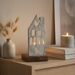 Garden Greatness Cut Out House On Base Candle Holder
