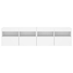 Walplus Tv Wall Cabinets With Led Lights 2 Pcs White 80X30X40 Cm - thumbnail 9