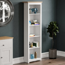 Lassic Vida Designs Arlington White 5 Tier Bookcase Freestanding Shelving Unit (H)1750mm (W)600mm (D)240mm - thumbnail 1