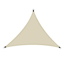 Beige 6X6X6M Triangular Shade Sail Waterproof Foldable - thumbnail 2
