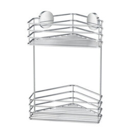 Beslagsboden - Double Corner Shower Basket,polished Chrome