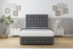 "Comfort Flourence Armour Coniston Divan Bed Set 2 Drawers Left Side - 54"" Floor Standing & 12"" Footboard 6' Super King" - thumbnail 1