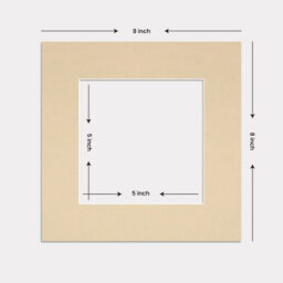 Ak Frames 8X8 Ivory Picture Mounts To Fit 5X5 Aperture Size - Mount Board Only (No Frame Included) - thumbnail 3