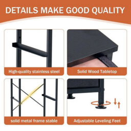 4 Drawer Small Fabric Dresser With Sturdy Steel Frame And Storage Chest Bedroom Black - thumbnail 6